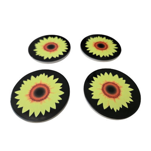 "Sunflower" Ceramic Coasters, 4 pack